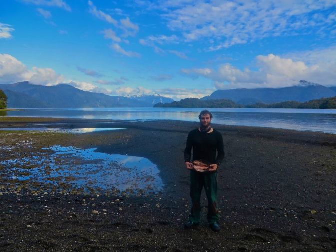 Fresh fish caught from a hand line