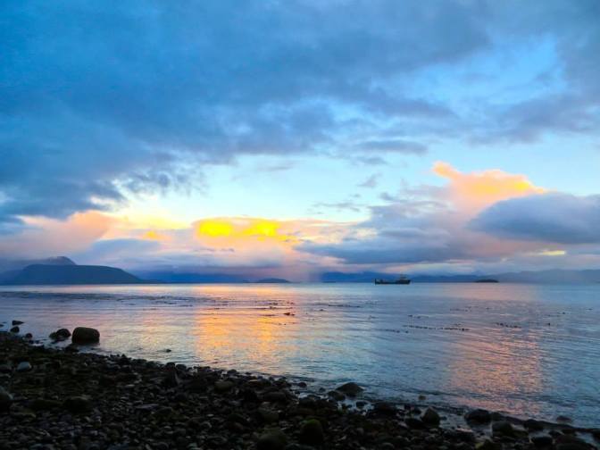 Sunset over the Morena Channel 